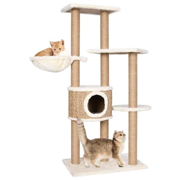 Kattträdet - vidaXL - Havsört - 126 cm - Beige - Montering krävs