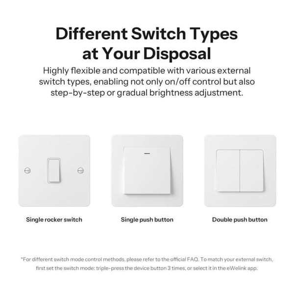 Zigbee dimmerbrytare extrem SONOFF MINI | MINI-ZBDIM Zigbee 3.0 Smidig och Precise Dimming Smartbrytare