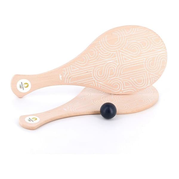 Paris 2024 VILAC Beach Rackets - Träracketset med gummiboll