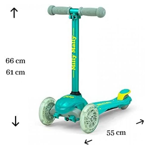 Milly Mally - Zapp Scooter Junior Mintgrön/Gul