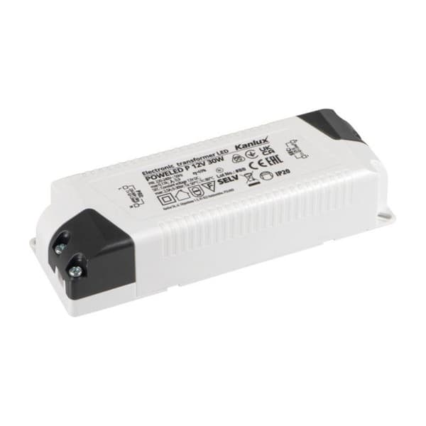 LED-transformator - KANLUX - KL-26810 - 12V 30W - IP20 - Kompakt och lätt