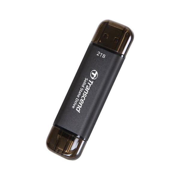 Extern SSD-disk - TRANSCEND - ESD310C - 2 To - USB-C & USB-A - Bärbar