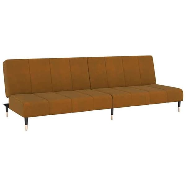 vidaXL 2-sits soffa med sängfunktion i brunt sammet 375882