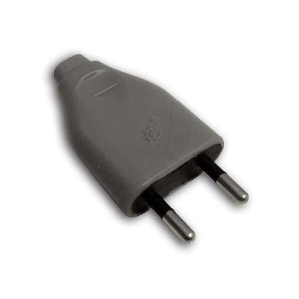 ZENITECH Elkontakt hane 2P 6A grå