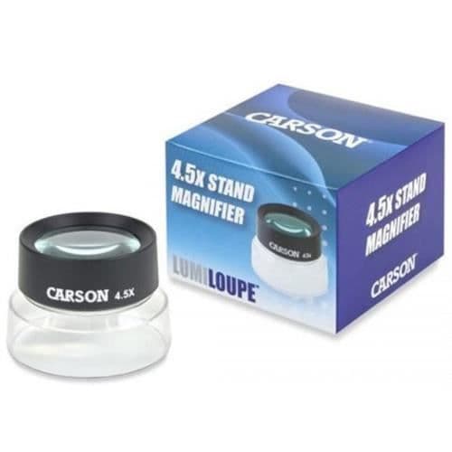 Fäste för förstoringsglas - CARSON - LL-55 - Förstoring 4,5x - Diameter 75 mm - Dubbel lins