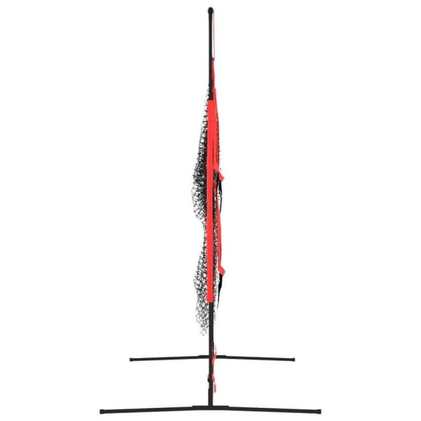 Bärbart baseballnät - VIDAXL - 183x105x183 cm - Polyester - Svartröd