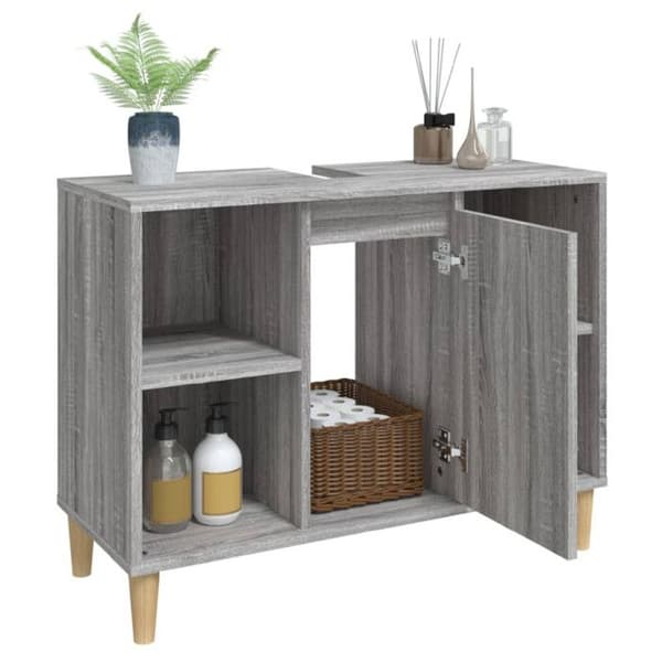 vidaXL Sonoma Diskbänk Grå 80x33x60 cm Konstruerat trä 821290