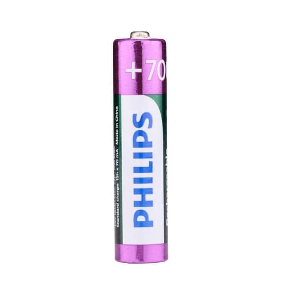 Pack med 4 uppladdningsbara Philips AAA LR03 700 mAh