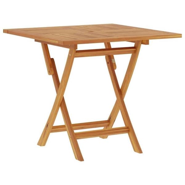 vidaXL Fällbord för trädgård 85x85x76 cm Solid teakträ 47419