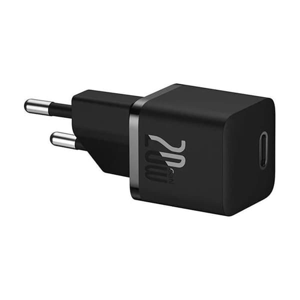 Snabbladdare - BASEUS - GAN 5 Mini - 20W - Typ-C - Svart