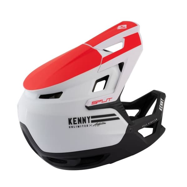 Kenny Split Helmet - röd/vit - S