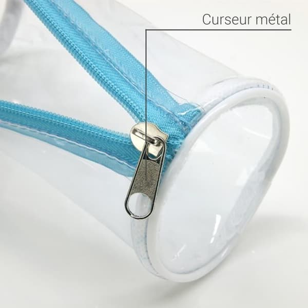 Pennfodral - WAYTEX - Transparent - Blixtlås - Längd 21 cm