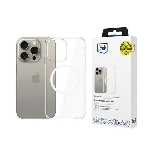Transparent MagSafe-skal 3MK för iPhone 15 Pro Max
