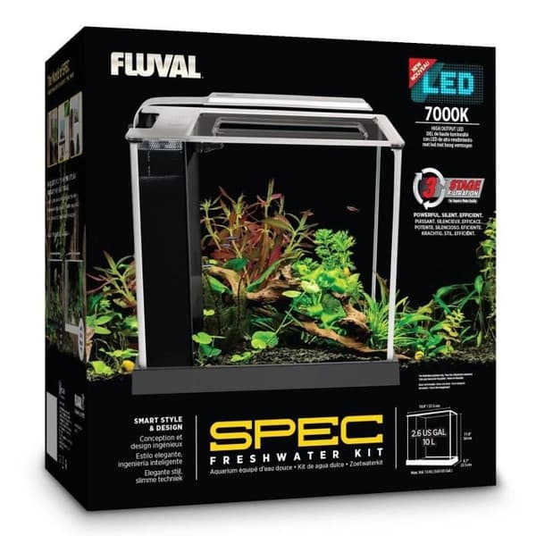FLUVAL Akvarium utrustad Spec III - 10 L - Svart