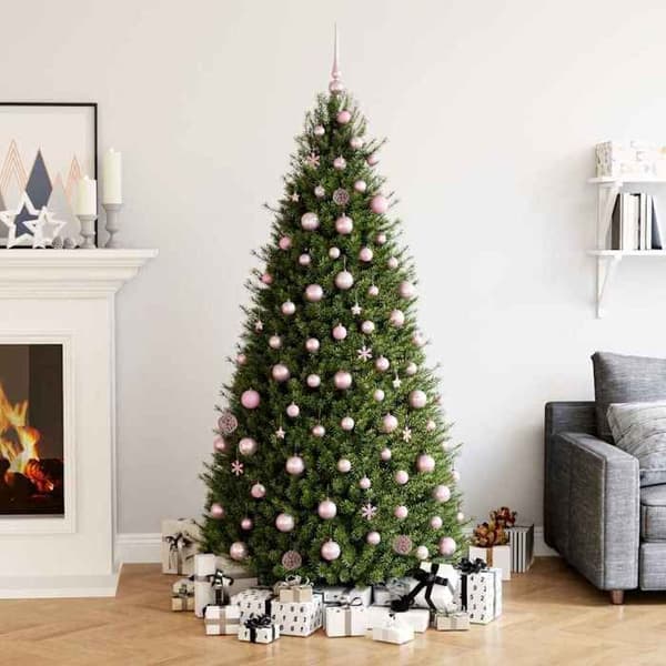 vidaXL Julgranskula Set 111 delar Rosa polystyren 356117