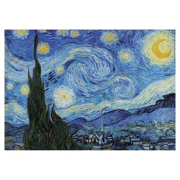 Pussel med 1000 bitar: Stjärnornas natt, Vincent Van Gogh