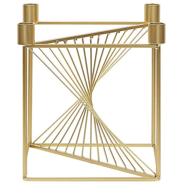Beliani - Designljusstake i guld för 4 ljus MINDORO