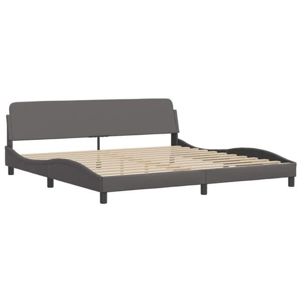 vidaXL Dover sängram grå 200x200 cm konstläder 373261