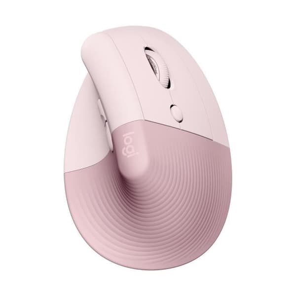 Mus - Trådlös - Logitech - Vertikal Ergonomisk Lyft - Rosa - Högerhänt