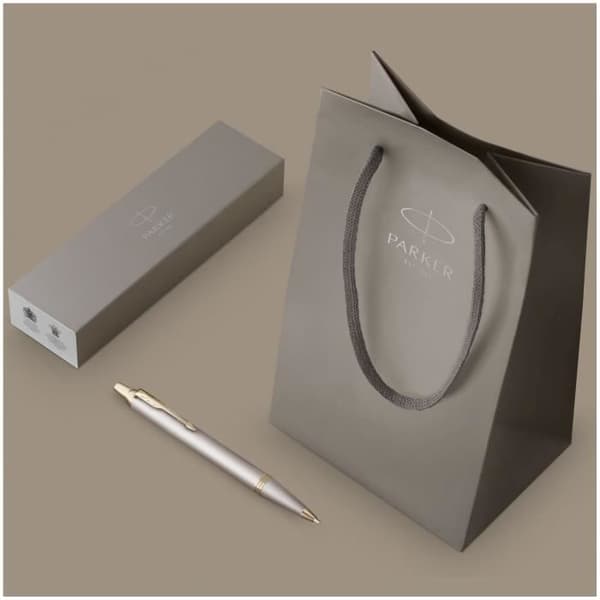 Parker IM Monokrom kulspetspenna - Champagne - blått bläck - Presentförpackning