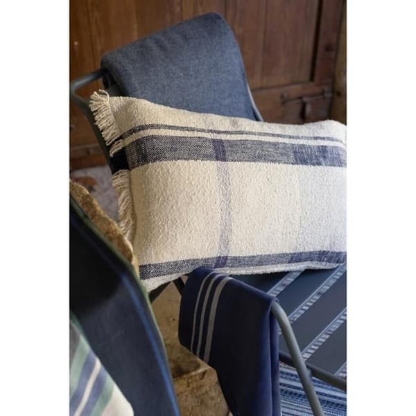 Coussin jacquard Jane multico marin 40 x 65 cm Vivaraise