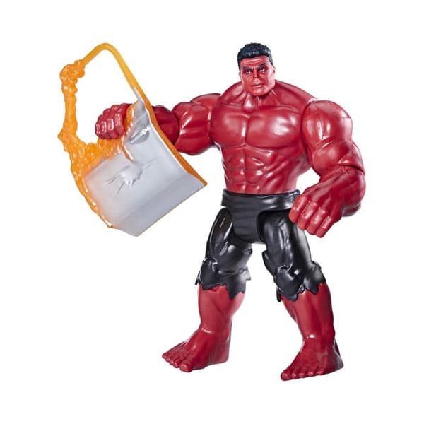 Figur - MARVEL - Röd Hulk - 4" (10 cm) - 9 ledpunkter - Smält bilaccessoar