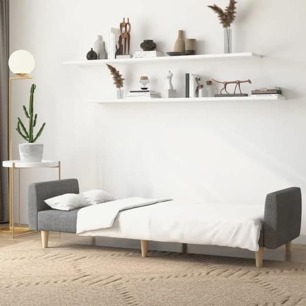 vidaXL 2-sits bäddsoffa ljusgrå tyg 375784