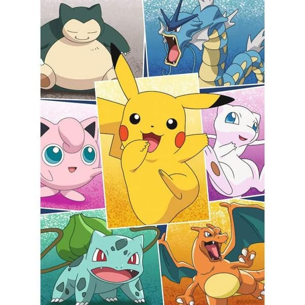 Pussel med 250 bitar: Typer av Pokémon