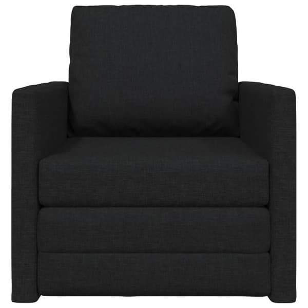 Soffa säng 2 i 1 Svart 74x77x81 cm Tyg