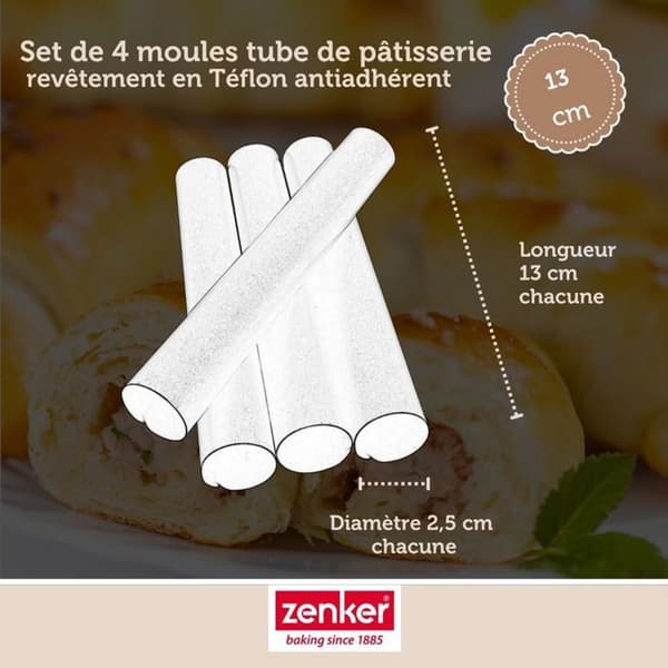 Set med 4 bakformar i tub 13 x 2,5 cm Zenker