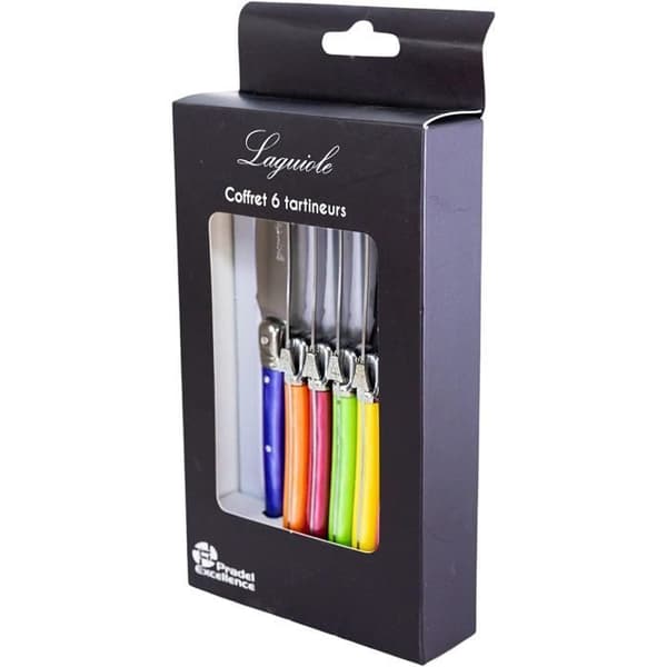 Coffret med 6 smörknivar Laguiole Pradel
