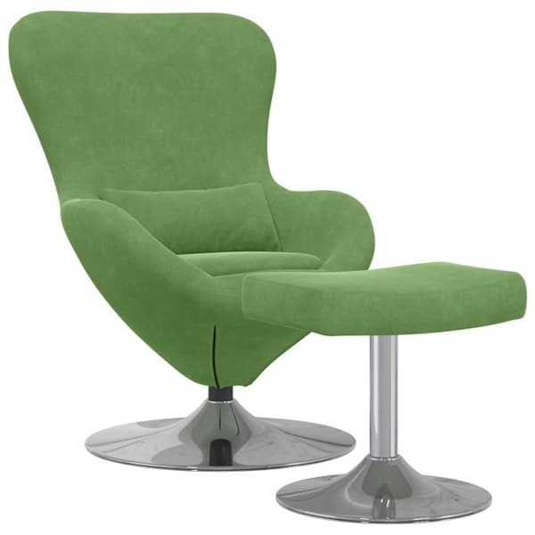 Fåtölj - Ägg - Ljusgrön sammet - 1 plats - Modern design