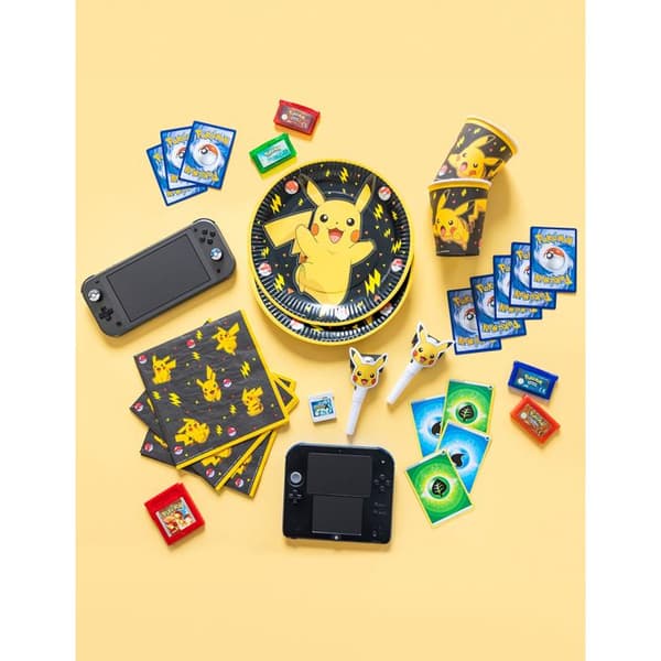 Pappersmugg - AMSCAN - Pikachu - 8 stycken - 237 ml - Svart