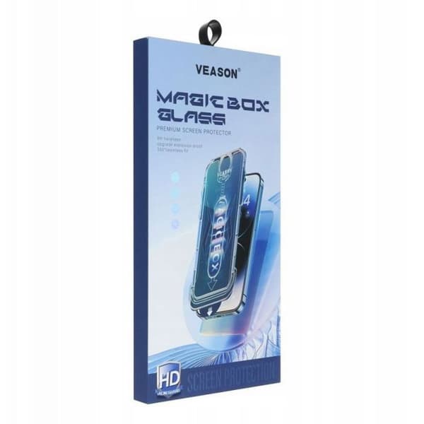 Härdat glas - VMAX - iPhone 15 Pro - 6D Pro - Lätt att installera - Applicator - Svart