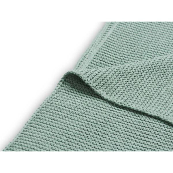 Spjälsängstäcke 100x150cm Basic Knit - Skogsgrön