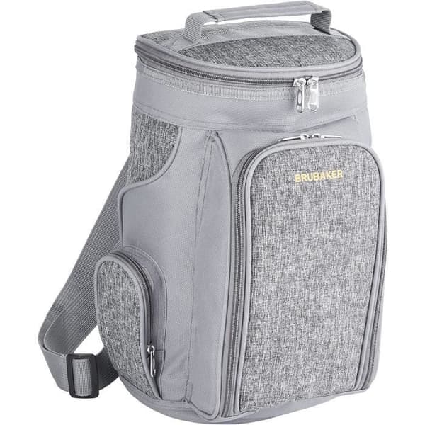 Isolerad väska - BRUBAKER - 2 flaskor - Vadderad - Picknick - 1,5 L