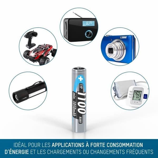 ANSMANN Micro AAA batteri 1,2V typ 1100mAh - NiMH AAA batteri, 8 st