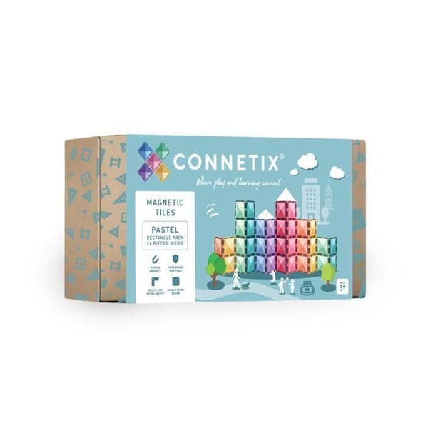 CONNETIX Byggkuber Magnetiska Pastellpack, 24 Bitar