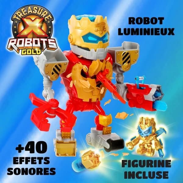 Treasure X Robot - Älgleksaker - Treasure X Mega Robot - 30 cm - Röd - Batteri - Barn