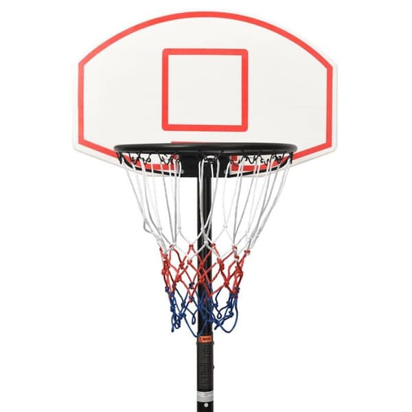Stöd för basketboll Vitt 216 250 cm Polyeten