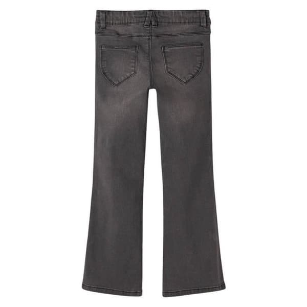 Barnbyxor - NAME IT - Poly Skinny - Bootcut - Grå - Fickor