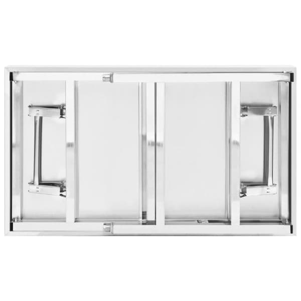 vidaXL Hopfällbart köksarbetsbord 100x60x80 cm Rostfritt stål