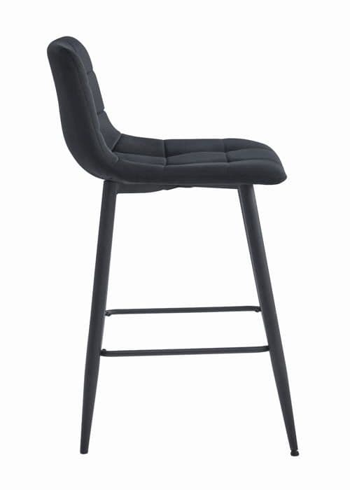 Taburett ARCETO - svart sammet / svarta ben x 2