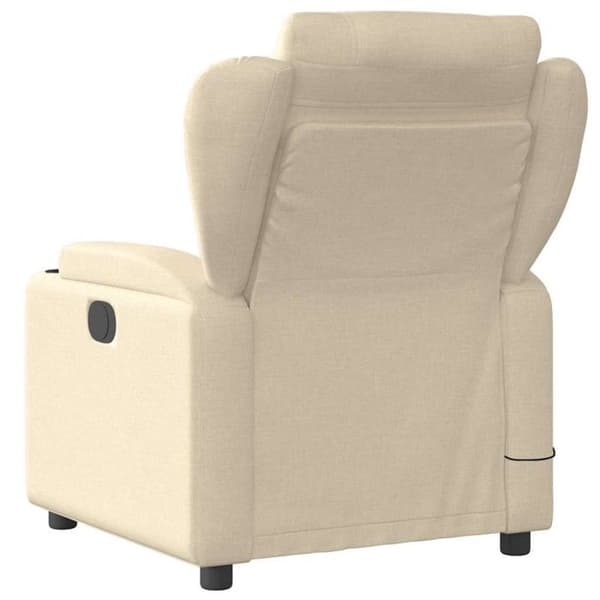 vidaXL Liggande massagestol Krämtyg 372424