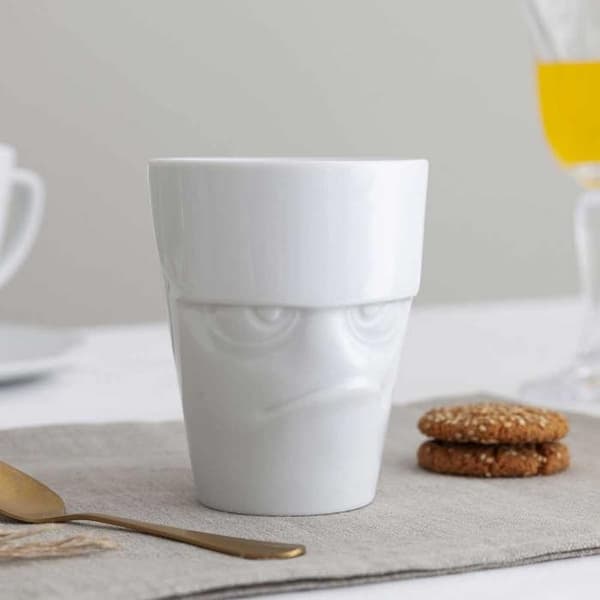 Mugg - Tassar - Grognon - Porslin - Vit - Rund