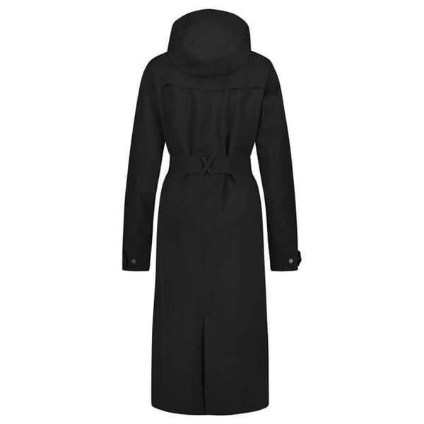 Vattentät lång dam Agu Trench Coat - svart