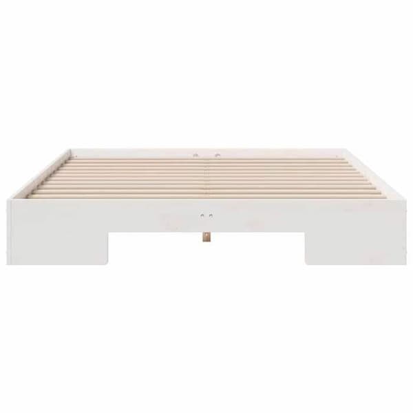 vidaXL Sängram Vit 140 x 200 cm 873029