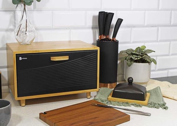 Brödförvaring - BRUNBESTE - 4252 - Bambu - Stål - Modern och ergonomisk design