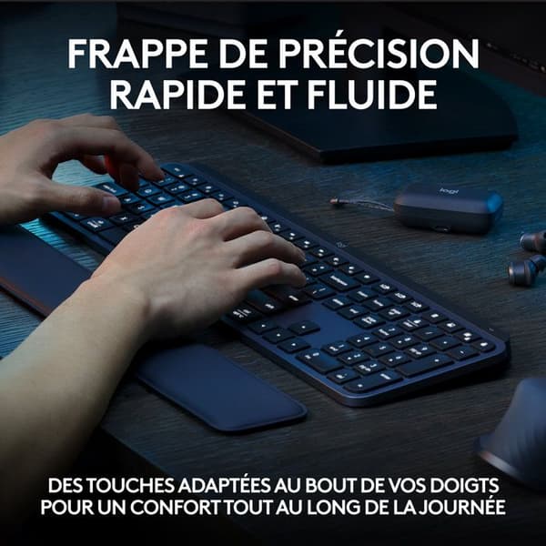 Trådlöst tangentbord Azerty Logitech MX Keys S Plus Svart
