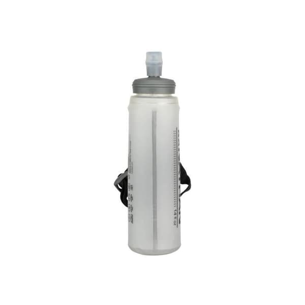 Nathan ExoShot 14 oz Lite vattenflaska 420 ml - svart/reflekterande silver - TU